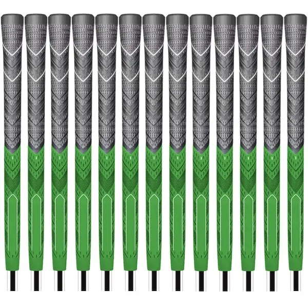 GRACE STROKE MCC Golf Club Grip 60R Anti-Slip Natural Rubber Set of 13 for Enhanced Control & Comfort Green Standard and Midsize