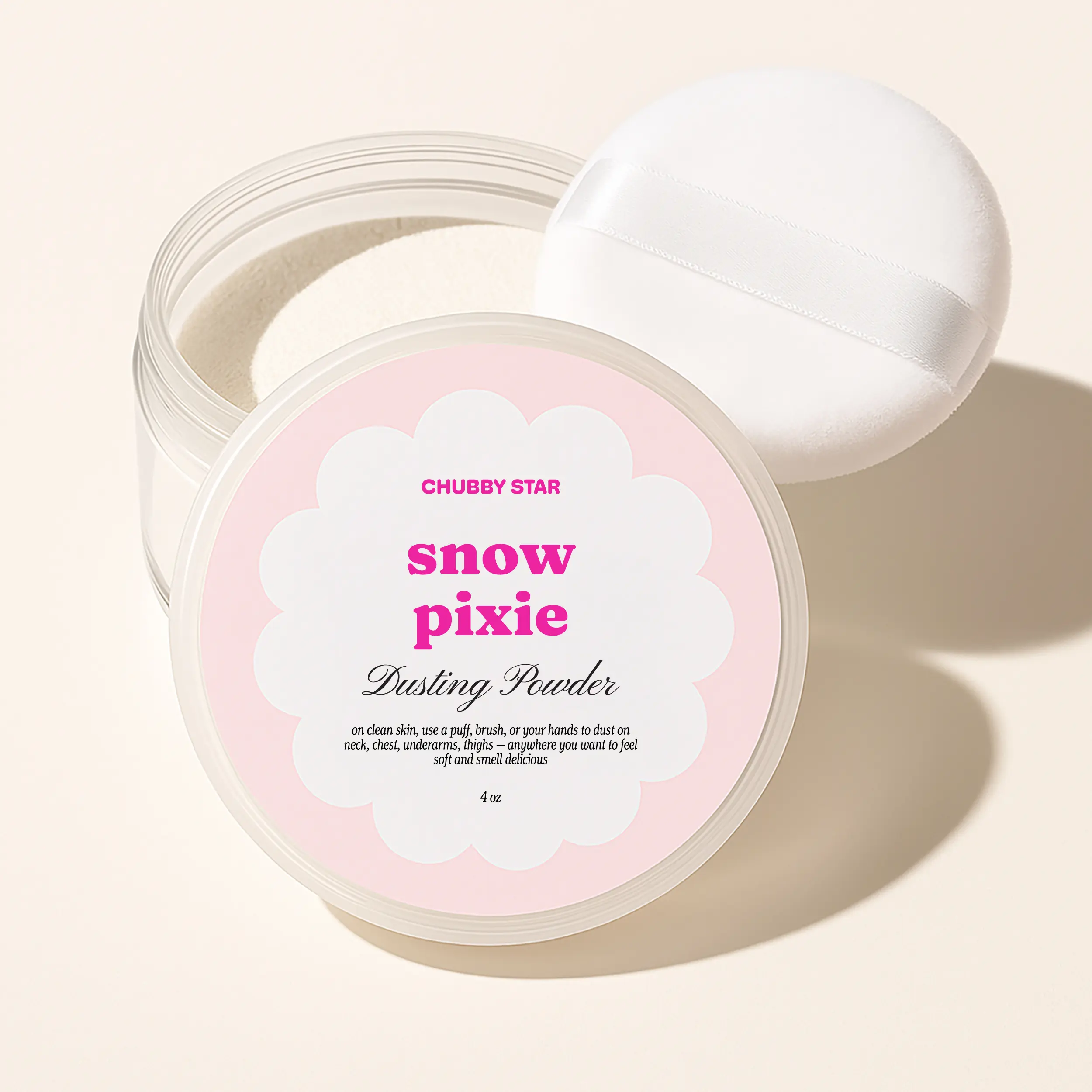 Snow Pixie Dusting Powder for Body Care - Talc-Free Fragrance Scented Body Powder for Body Fragrance - Scented Skin Care Cosmetic Body Care - Cherry Vanilla Cotton Candy Scent