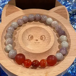 Natural Crystal Vibes Bead Bracelet for Healing and Protection, 8mm/10mm Beads, 17cm Size, with Description Cards