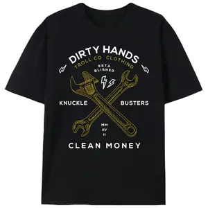 DIRTY HANDS CLEAN MONEY |   Men's Graphic T-Shirt |   Unisex Blue Collar Hustle Casual Tee |   Summer Funny Gift for Skilled Workers