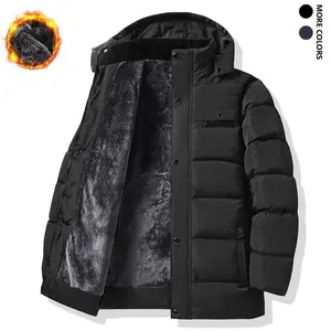 Men’s Windproof Winter Jacket — Thick Fleece-Lined Hooded Coat, Casual Outdoor & Sports Wear, Sports Windbreaker | Sporty Winter Jacket | Plush-Lined Comfort, Winter Clothing