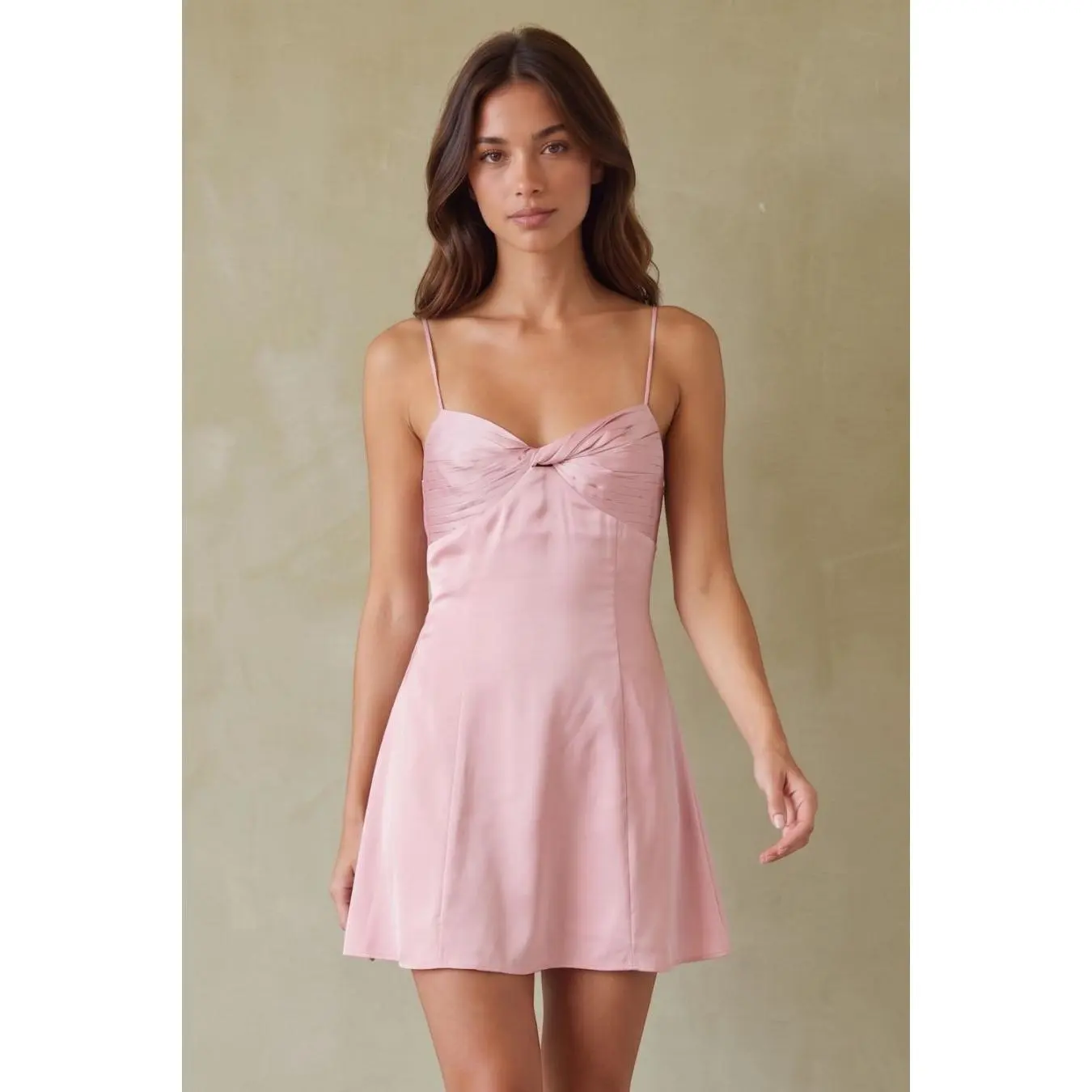 Mary Twist Front Mini Dress