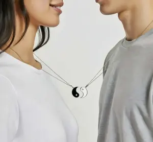 Yin Yang Couples Necklace (Silver)