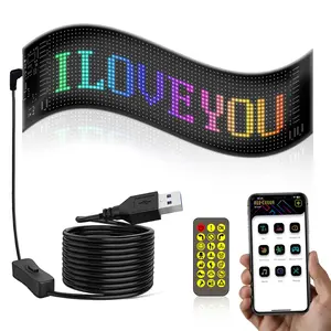 USB-powered adjustable Devil's Eye LED sign, suitable for advertising stickers, messages, car rear windows, supports DIY patterns and text, personalized through an app and remote control, New Year, perfect as a Christmas gift, Car Interior Decoration