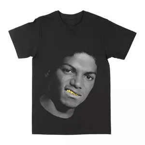 Michael Jackson Gold Grill T-Shirt – Graphic Tee for Men & Women Round Neck Casual