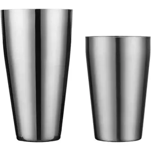 Boston Shaker by , Professional Stainless Steel  Shaker Set, including 20oz Unweighted & 28oz Weighted Shaker Tins