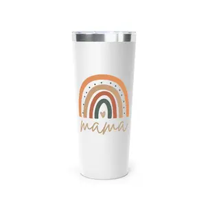 Mama Rainbow Insulated Tumbler 22oz | First Time Mom Gifts | Gifts for New Moms | Gifts for Mom | Cute Mom Cups | Mama Rainbow Cup | Fun Cups for Moms