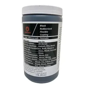Black Rubberized Flexible Coating – Qt. can - 4 / case-FREE DELIVERY