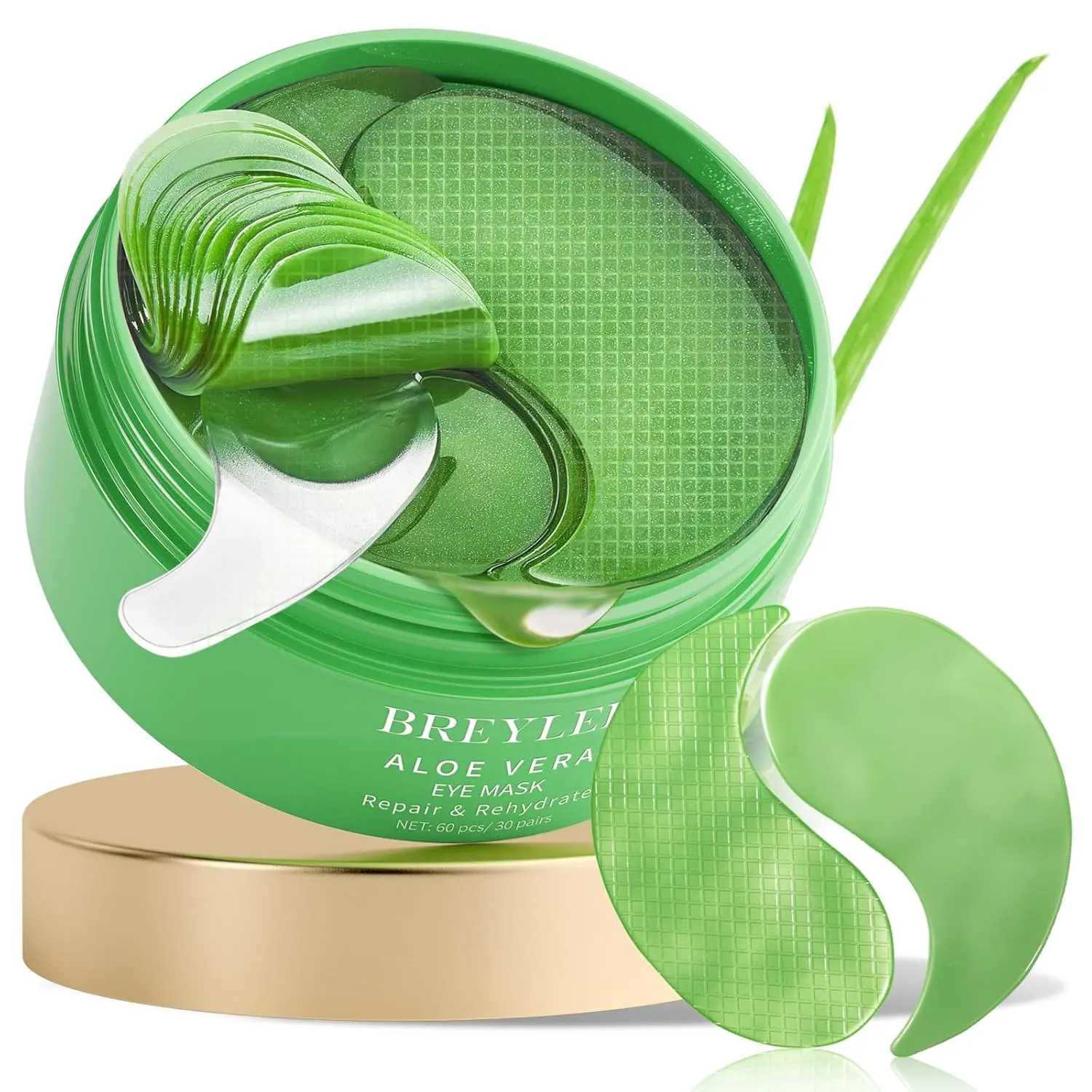 BREYLEE Eye Masks Aloe Vera Collagen Crystal Under Eye Mask  30 Pairs - Under  Eye Patches Reduce Puffy Eyes & Dark Circles Skin Care Comfort - TikTok Shop