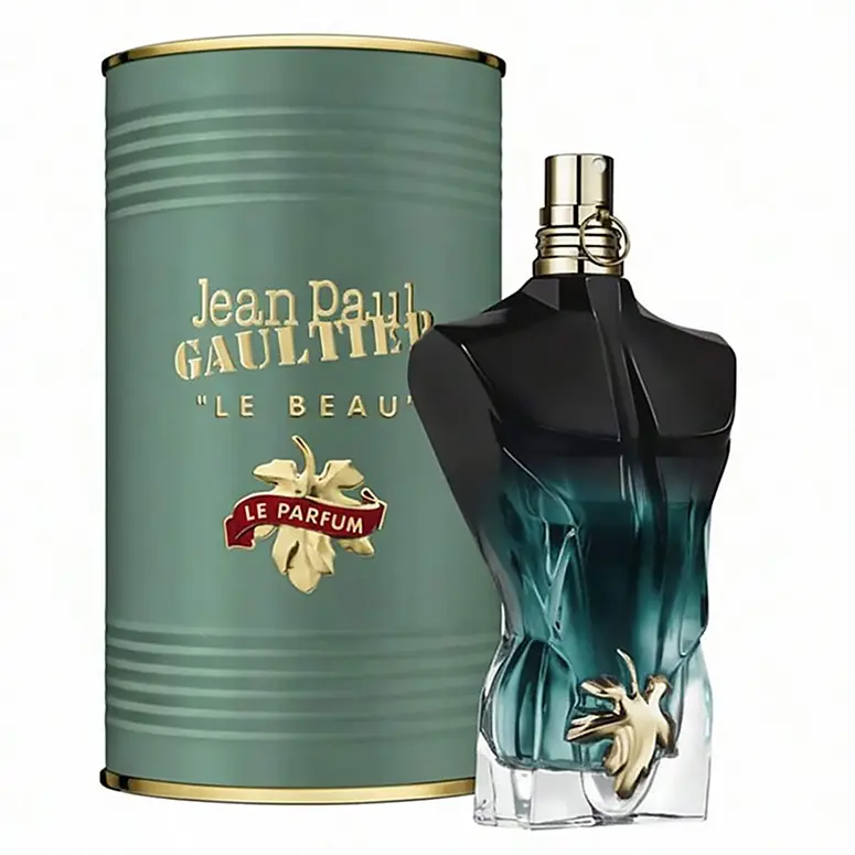 Men's 4.2 oz Jean Paul Gaultier Le Beau Le Parfum Intense Eau de Parfum Spray - Long-Lasting Woody Amber Designer Fragrance with Coconut Wood, Tonka Bean, Sandalwood