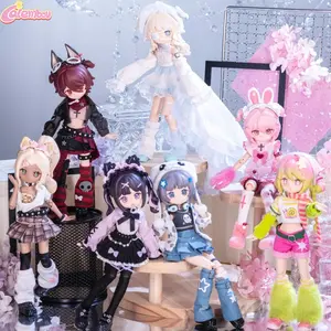 Electronic Cute Pet Series BJD Blind Box, Collectible Electronic Pet Game World 1/12 Ball Jointed Doll, Cute Dress Up Doll with Joints Collection Action Figure Toys Playset Birthday Christmas Gifts for Girls Boys