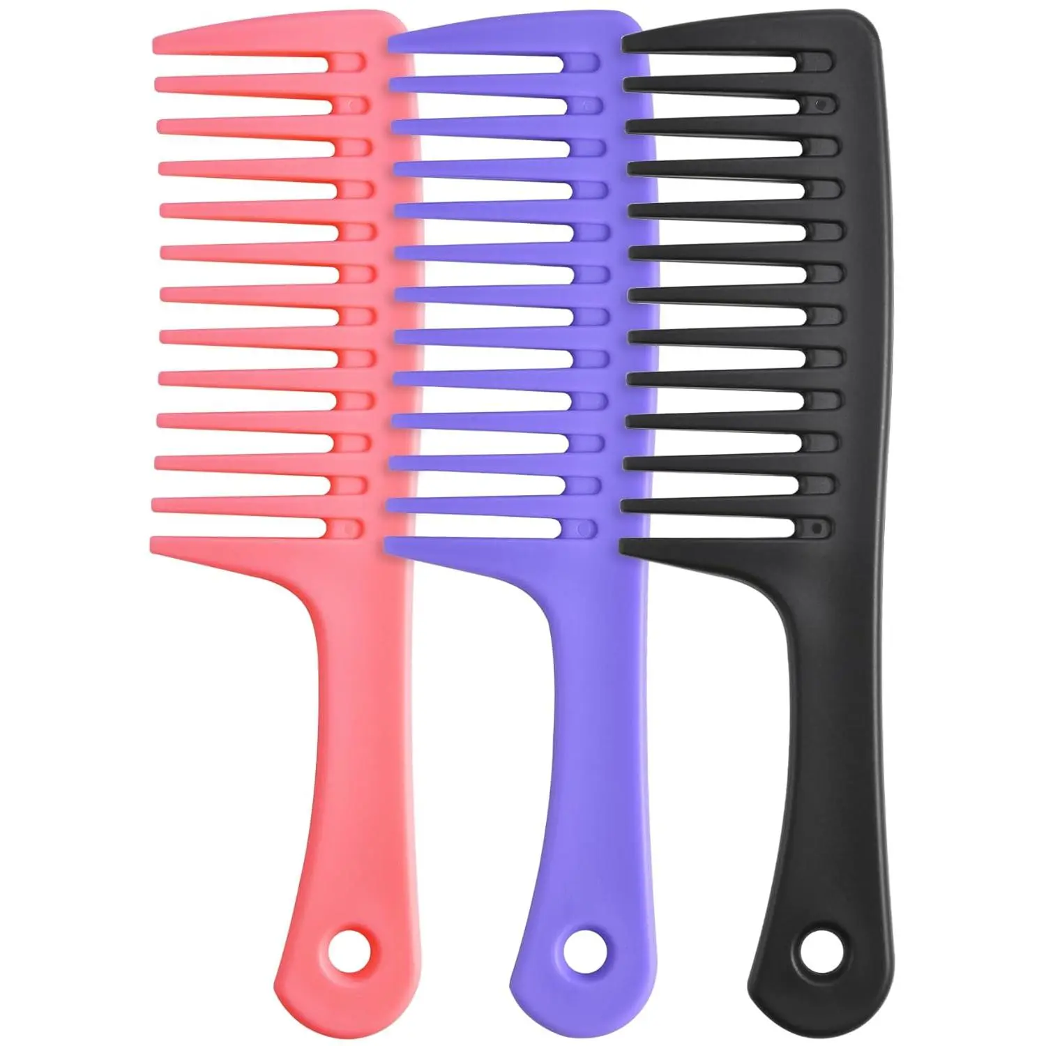 Wide Tooth Comb and Large Detangling Brush, Durable for  Styling and Professional Care, Suitable for Curly, Long, Wet Hair Types, Reduces Hair Loss