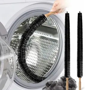 LMMAKE Dryer Vent Cleaner Brush with 25.6-Inch Nylon Bristles Flexible Stainless Steel Shaft for Efficient Dust & Pet Hair Removal Ideal for Refrigerator Coils & Radiators - Tool