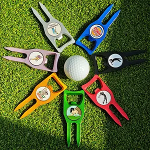 1pc 3-In-1 Magnetic Golf Divot Tool, Bottle Opener, Ball Marker, Fun Golf Gifts, Must-Have Golf Accessories, On-Course Drinks