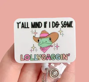 Funny badge reel - Frog badge reel - Nurse badge pull - Coworker gift