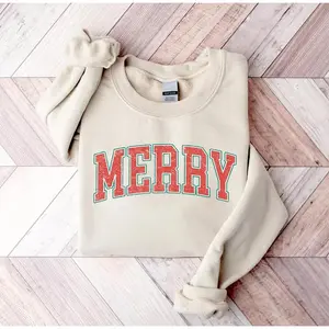 Merry Christmas Sweatshirt, Christmas Holiday Tee Shirt, Holiday Sweater, Christmas Gift Casual Classic