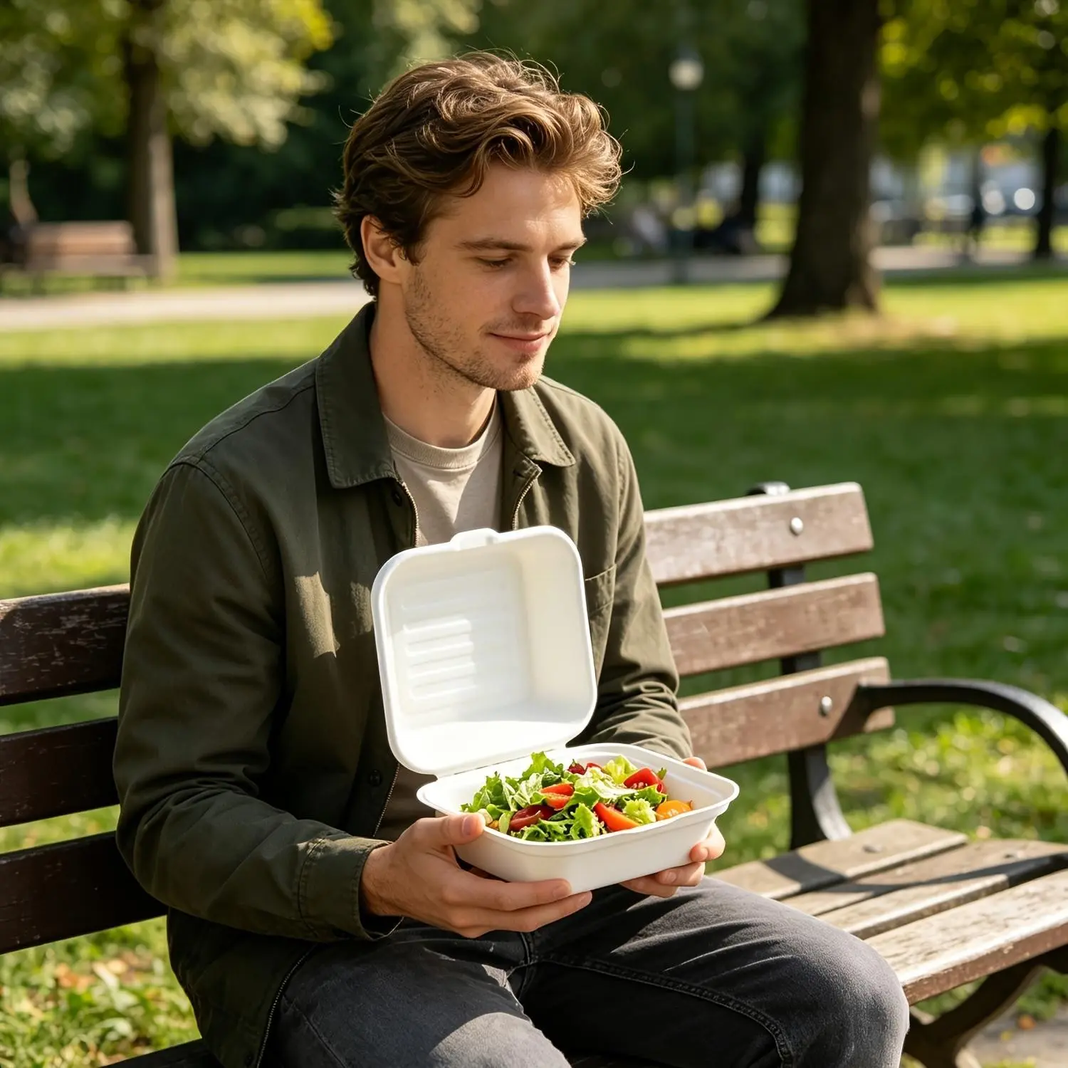 6x6 Inch White Clamshell 250pcs Pack 500pcs 6x6 Inch White Clamshell Takeout Boxes Suitable for Restaurants, Commercial Hinged Flip-Top Lid Containers, Stackable Disposable Food for Catering, Bakeries, Pizza Delivery