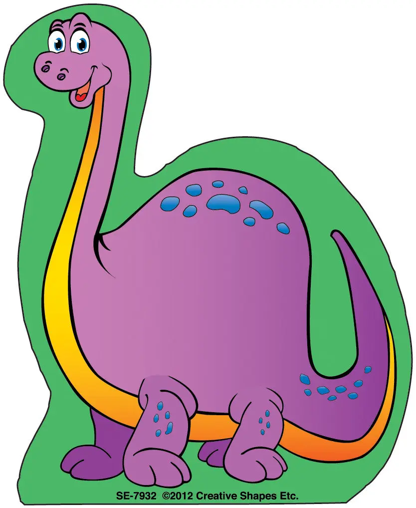 SHAPES ETC. Brontosaurus Dinosaur Notepad, 35 Sheets, Acid Free, Approx. 3" x 3", Great for Game Parts