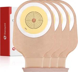 Deraymi 20 Pack Ostomy Bags One-Piece Colostomy Bags with Clamps Closure | 15mm-60mm | Leak-Proof Odor-Control Skin-Friendly Drainable for Ileostomy Colostomy Stoma Care