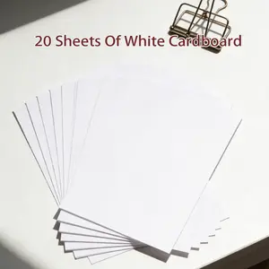 20 Sheets Of A3 White Drawing Cardboard, Available In Three Thicknesses, Suitable For Painting And Handcrafting