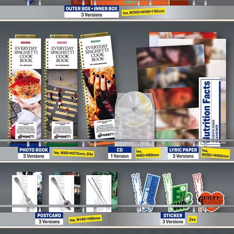 Kpop Album-LE SSERAFIM “spaghetti”