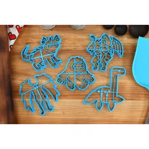 Cryptid Cookie Cutters Set 1 - Sasquatch, Mothman Big Foot, Loch Ness Monster Chupacabra, Jersey Devil