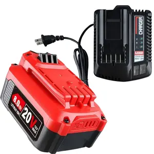 8.0Ah Replacement Craftsman 20V Battery and Charger Set for V20 Series CMCB202 CMCB204 Cordless Tools