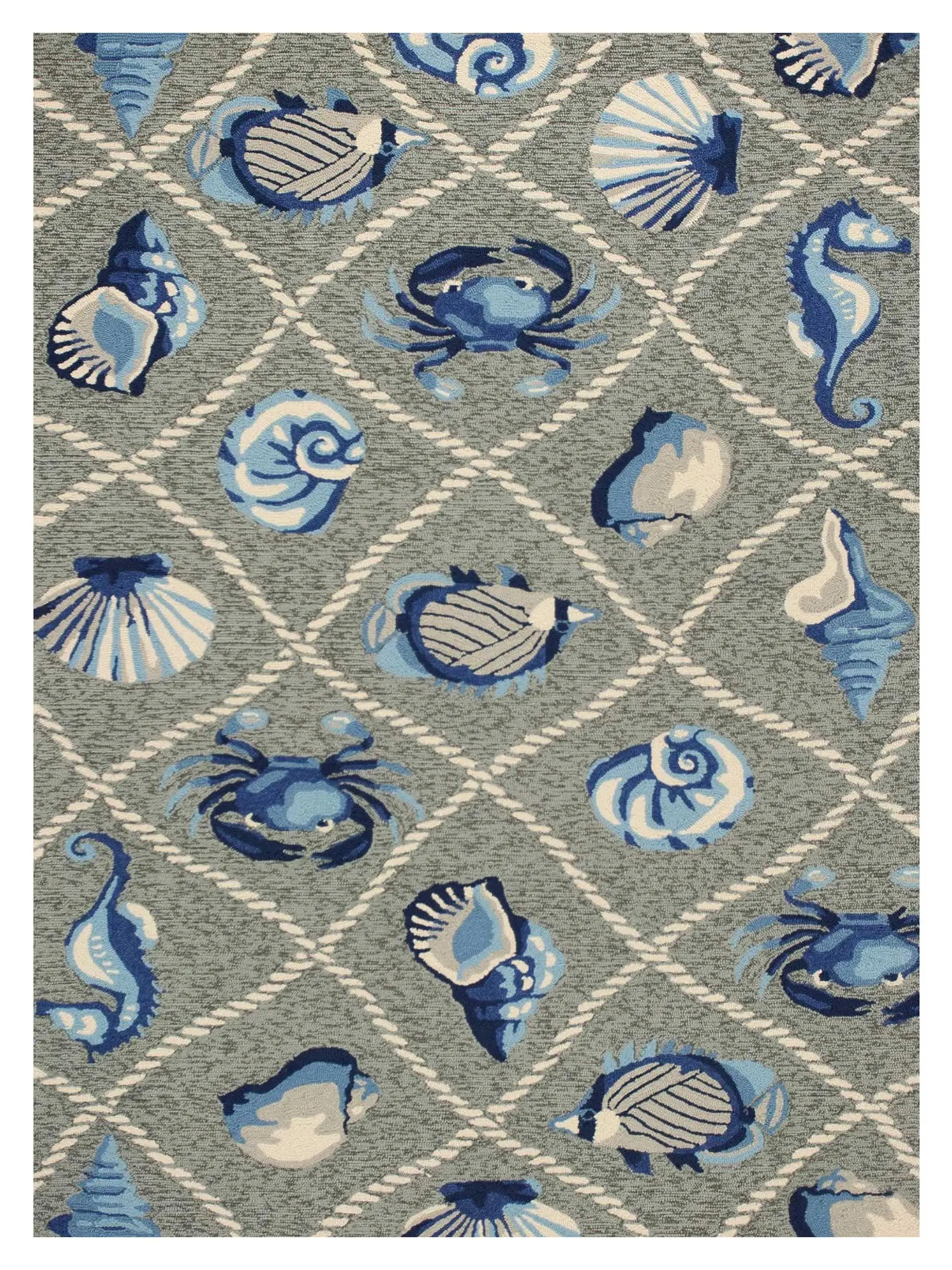 Kas Harbor 4219 Grey  Indoor/Outdoor Knotted Rug