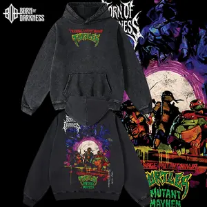 BOD - PIZZA SHINOBI'S Vintage Unisex Oversize Washed Cotton T-shirt Hoodie, Graphic Tee,Turtle Lover, Turtle Merch Fan, Outfits Men, Boys Merch Top