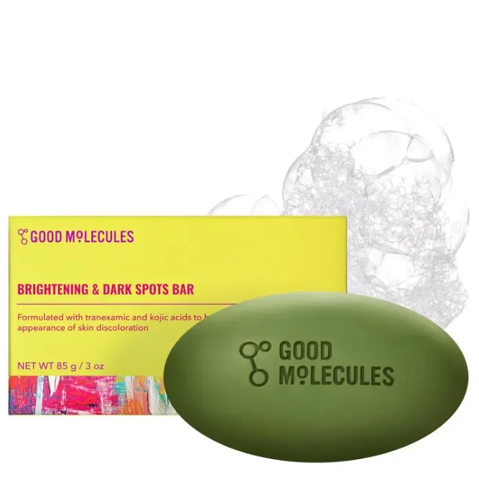 Good Molecules Brightening & Dark Spots Bar - Soap Free Face and Body Bar - Tranexamic, Kojic Acids and Niacinamide to Target Dark Spots - Skin Care