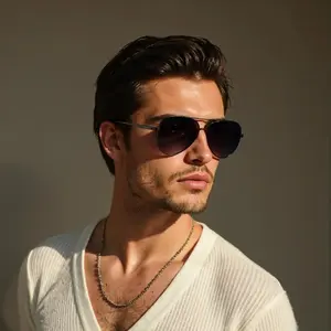 Classic Pilot Polarized Sunglasses | UV400 Protection, Premium Sleek Metallic Black Frame, Mens Fashion Polarized Eyewear for Driving, Vacation, Fishing & All Outdoor Activities High Quality