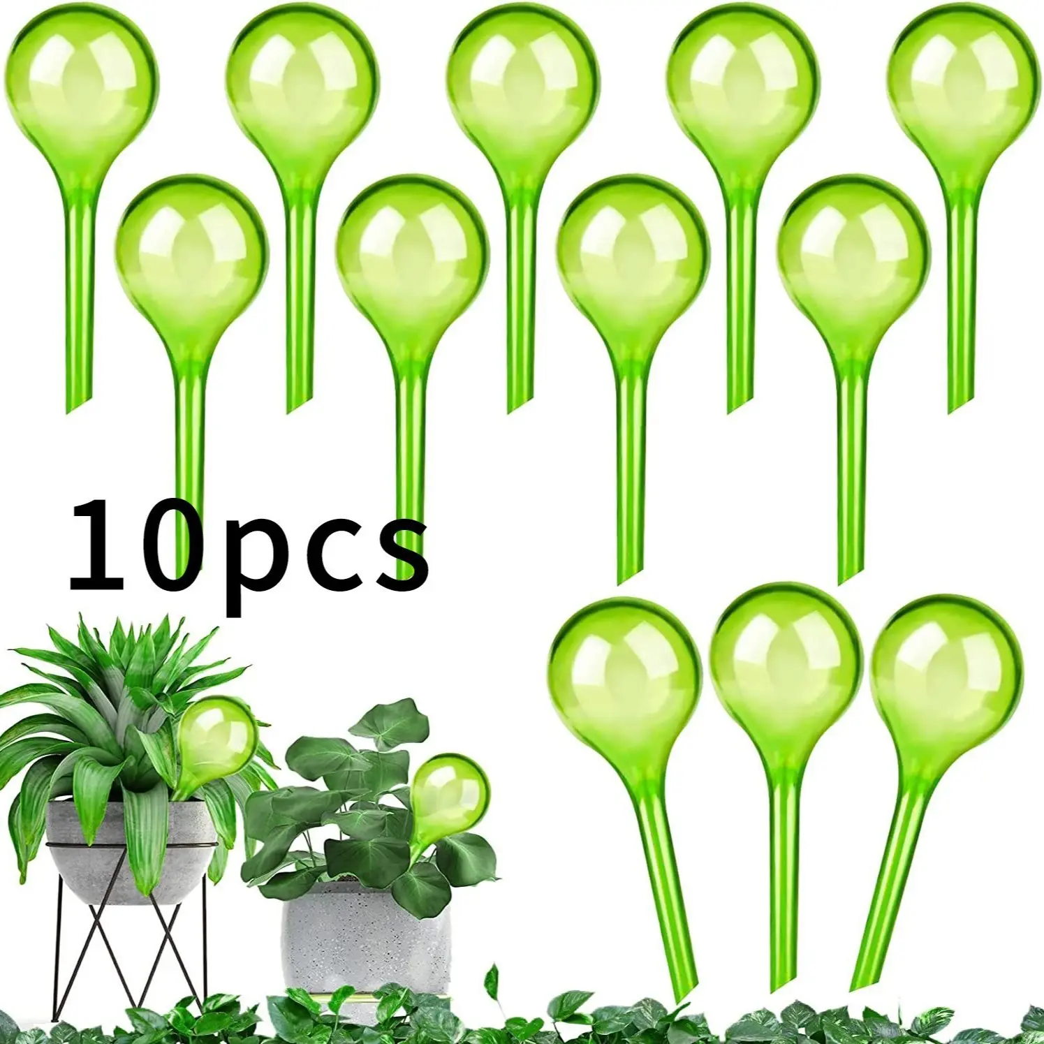 Pack of 10 Self-Watering Bulbs for Indoor and Outdoor Plants, Ideal Drip Irrigation Solution for Flowers and Vegetables, Watering Systems, Garden Watering System, Plant Watering Devices