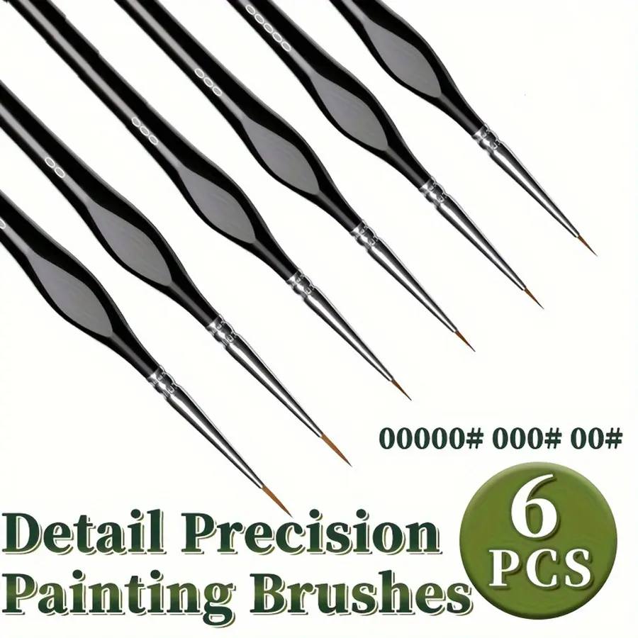 Detail Nylon Durable Paint Brush Set with Triangular Handle, Acrylic & Watercolor Painting Tools, Painter Tool, Professional Artist Supplies for Beginners, Precision Brushes, Art Supplies Kit, Brush Combo