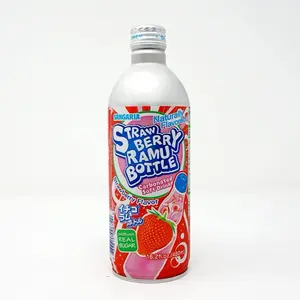 Sangaria Strawberry Ramu Bottle - 16.2 fl oz Carbonated Soft Drink with Real Sugar - Naturally Flavored Beverage