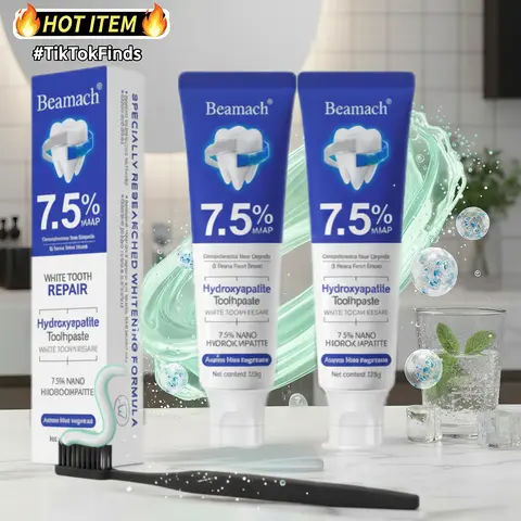 7.5% Nano Hydroxyapatite Toothpaste- Fluoride-Free, Gentle Formula for Sensitive Teeth, Enamel Repair, Gum Repair & Oral Daily Care, Teeth Whitening, Refreshing Flavor, 4.23oz, Remineralizing Toothpaste, Daily Care Toothpaste