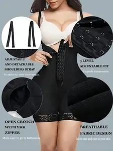 Women's Shapewear Belly Control Underwear, Colombian Style Slimming Bodyshaper, Post-Surgery Tightening Hip Enhancer, Suitable for Women, Zipper, Adjustable, Straps, Fit, Detachable, Breathable, Stomach Shapewear