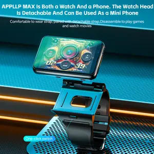 LOKMAT MAX Smart Watch 2.88-inch Large Screen Android 11 System 6G-RAM +128GB-ROM Face Unlock Dual Cameras Wi-Fi GPS Detachable Band Smartphone