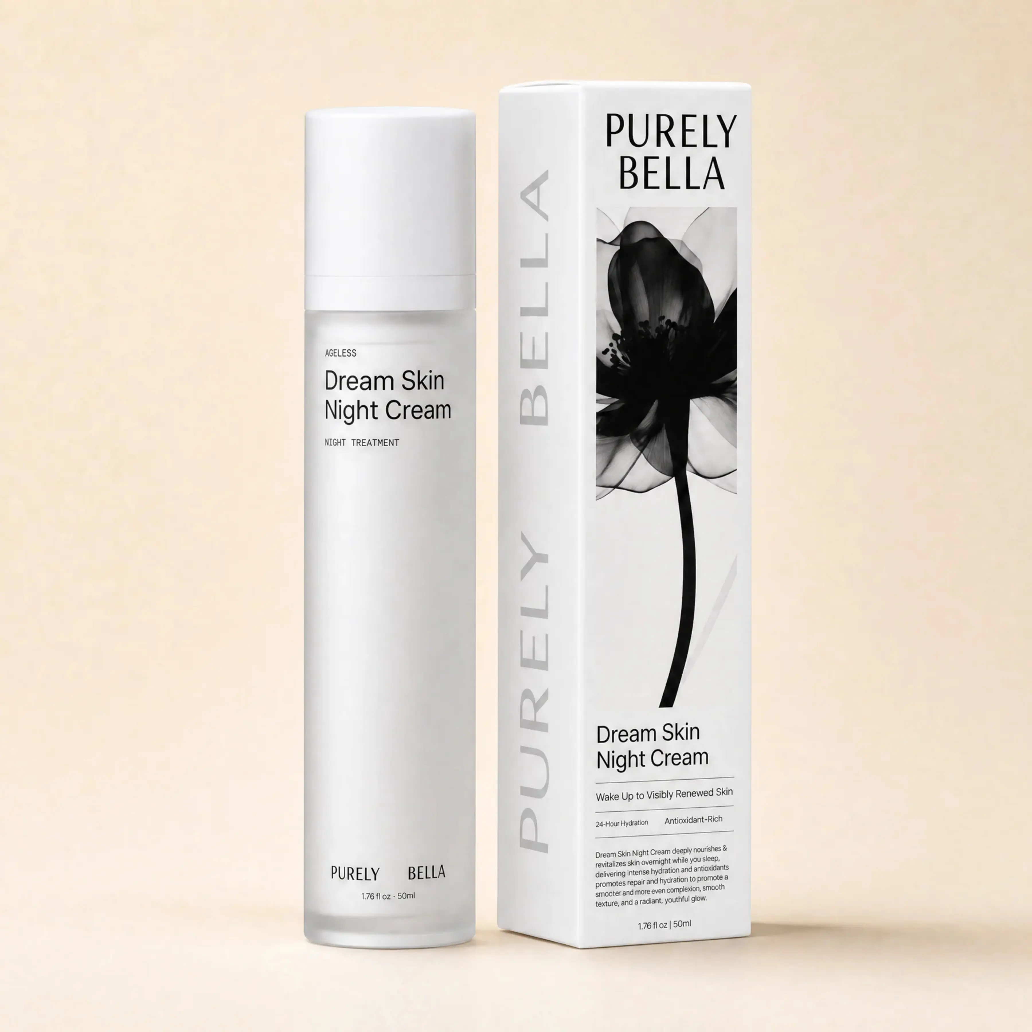 PURELY BELLA Dream Skin Night Cream - Anti-Aging Retinol & Astaxanthin Moisturizer for a Firm, Soft & Youthful Glow - For Mature & Sensitive Complexions, Moisturizers, Glow Up, Lavender, Soft Skin, Skin Reset
