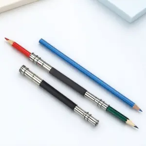 Dual-Head Adjustable Pencil Extender for Art Students – Dual Spring Clips, Portable Non-Slip Grip, Multi-Size Compatible Sketching Essential