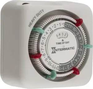 Intermatic Kitchen Analog Display Indoor Use Electrical Timer, 30 hr, 3 On/Off Cycles per Day, 125 VAC, 60 Hz, TN311