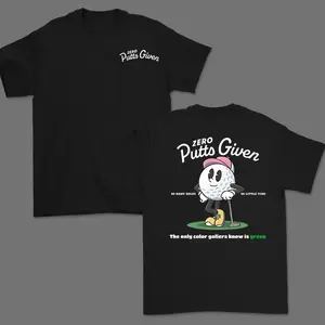 Zero Putts Given Funny Golf Tee | Vintage Washed | Oversized Gym Shirts
