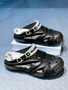 4 Color Men's Trendy Platform Clogs 40-45 Sizes 3D Cut-Out Anti-Slip Durable Adjustable Buckle Multifunctional