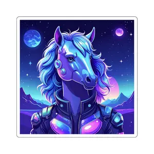 Galactic Unicorn Stickers - Magical Decor for Laptops, Water Bottles, Journals, Gifts, Fantasy Lovers