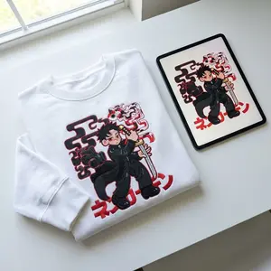 Anime Embroidered Sweatshirt, Custom Character Embroidery Sweater, Japanese Style Graphic Crewneck, Cute Anime Shirt, Otaku Gift, Aesthetic Streetwear Sweater, Unisex Cozy Sweatshirt, Anime Lover Gift