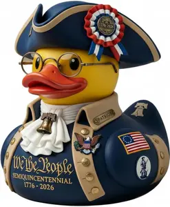 American Independence 250th Anniversary Rubber Duck, Patriotic Military Rubber Duck for Ducking, Army Veteran Duck for Car Dashboard, Gift for Veterans & Duck Lovers (250th)