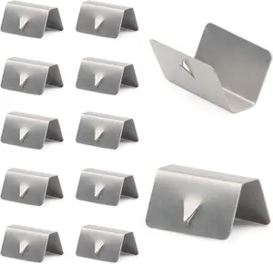 Pack Car Rain Shield Retainer, ."x."x."Metal Waterproof RustProof Side Window Rain Deflector Buckle, Water Retaining Strip Fix Clip, Compatible with HEKO G Sned (Silver)