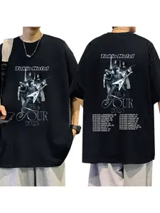 German Rock Band Tokio Hotel The Tour 2025 T Shirts Men Hip Hop Punk Gothic T-shirt  Casual Loose Short Sleeve T-shirts
