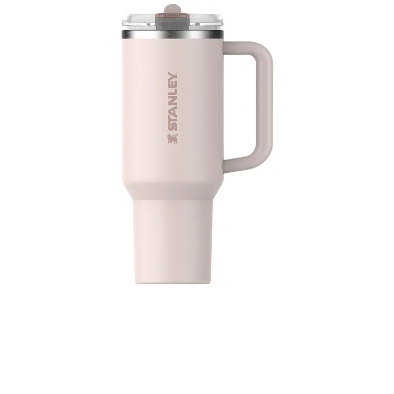 STANLEY The Quencher Protour Flip Straw Stainless Steel 40oz Double Wall Insulated Tumbler - Rose Quartz, Unisex Leakproof Reusable Portable Vacuum Flask with Lid, Kitchenware Drinkware