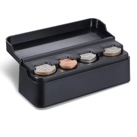 Car Coin Holder, Universal Coin Storage Box, Car Change Organizer, Car Interior Storage, Car Console Organizer, Car Organizers and Storage, Car Organization Supplies Compatible with Coins of Different Sizes, Suitable for Most Cars, Trucks, Automotive