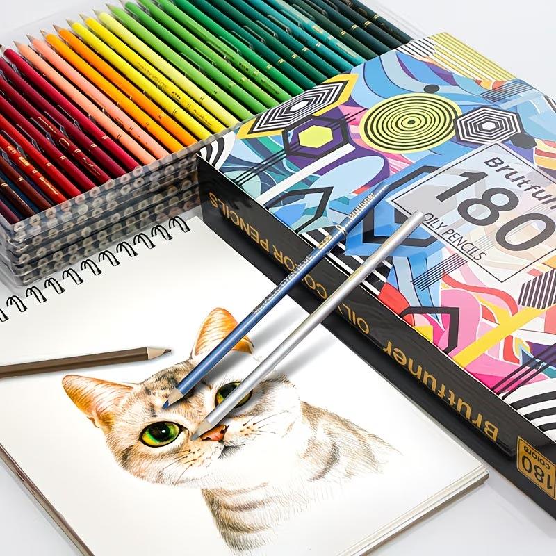 180 Colored Pencils for Adult Coloring Books, 12 Metallic Pencil, Oil Based Soft Core Professional Color Pencils for Artists , Drawing Coloring Sketching Blending 180 Colored Pencils for Adult Coloring Books, 12 Metallic Pencil, Oil Based Soft Core Professional Color Pencils for Artists , Drawing Coloring Sketching Blending